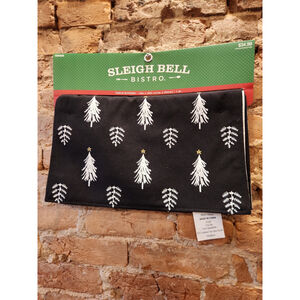 New! Black and White Christmas Tree Table Runner